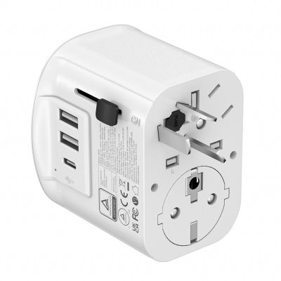 3. GEMBIRD UNIVERSAL-REISEADAPTER MIT ERDUNG 15 W, WEISS