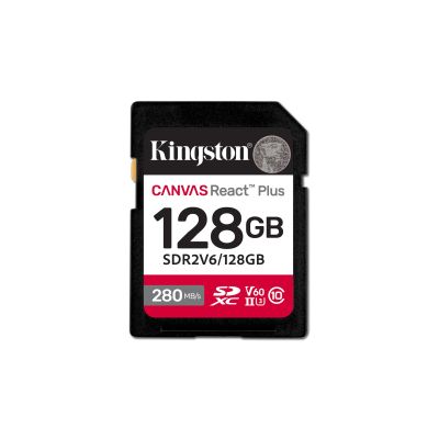 6. KINGSTON microSDXC Canvas 128GB React Plus UHS-II 280R/100W U3 V60 für Full HD/4K