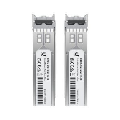 16. Ubiquiti 1 Gbit/s Multimode-Optikmodul, 2er-Pack, SFP-Einsatz