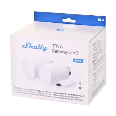 8. Shelly TRV Intelligenter WLAN/BT-Thermostatkopf, 2 Stück