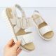 Beige Keilsandalen für Damen Rieker 69260-60