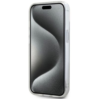 5. DKNY IML Checkered Mono Pattern & Printed Stripes MagSafe-Hülle für iPhone 15 / 14 / 13 – Beige