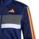 6. adidas Seasonal Essentials Tiberio 3-Streifen Marineblauer Kinder-Trainingsanzug KZ0148