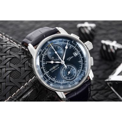 4. Herrenarmbanduhr ZEPPELIN 100 Yahre Chronograph 8670-3 + BOX