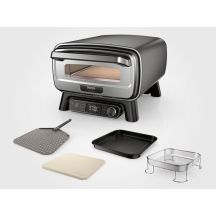 Ninja Artisan MO201EU Elektrischer Pizzaofen und Heißluftfritteuse für den Außenbereich, Grau/Edelstahl, 1760 W, für Pizzen bis ca. 30 cm Durchmesser