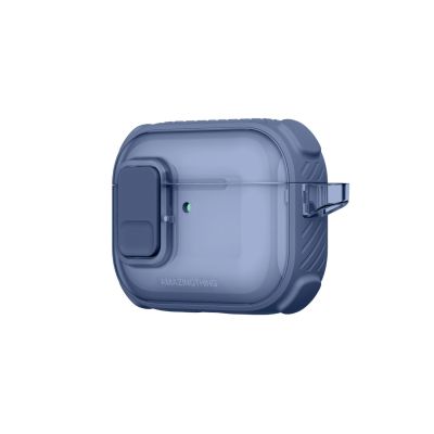 9. AmazingThing Titan Pro Mag Hülle, transparent, für AirPods Pro 3 - Blau
