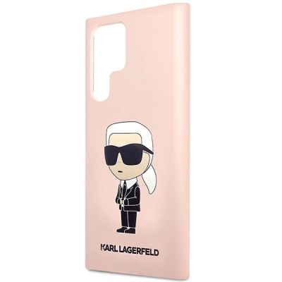 6. Karl Lagerfeld KLHCS23LSNIKBCP Sam S23 S918 Ultra Hardcase pink/pink Silikon Ikonik