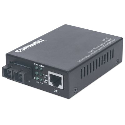 INTELLINET Gigabit-Ethernet-Medienkonverter Singlemode 507349