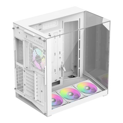 7. GameMax NEX C56 VC WH Midi-Tower-Computer-Sicherheits- und Halterungssystem, Weiß