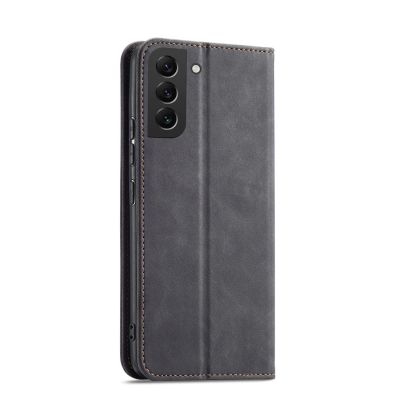 12. Magnet Fancy Case Cover für Samsung Galaxy S22 + (S22 Plus) Tasche Brieftasche Kartenhalter Schwarz
