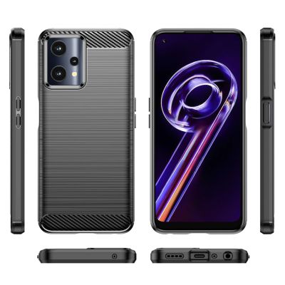 7. Carbon Case Flexible Cover Realme 9 Pro schwarz