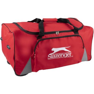 4. SLAZENGER ROTE REISE-SPORTTASCHE MIT ROLLEN