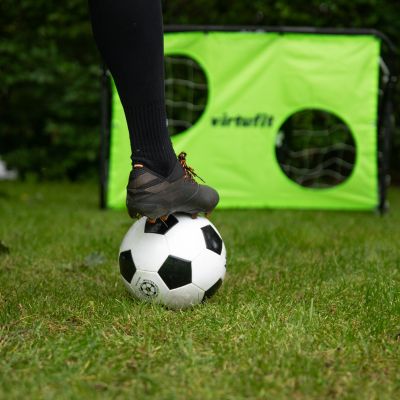 26. VIRTUFIT FUSSBALLTOR MIT SCHUSSMATTE - 215 X 150 CM