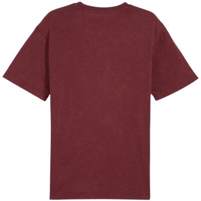 8. Puma Ess Elevated Relaxed Wash Tee Burgunderrot 688048 96