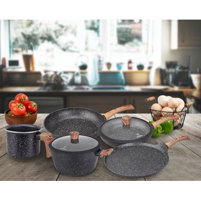14. Westinghouse WCCS008506AMBB Aluminium-Kochgeschirrset, 6-teilig
