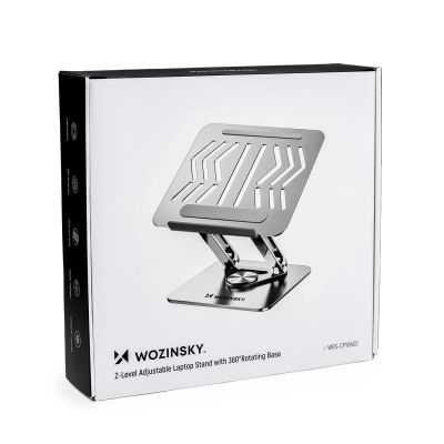 5. Wozinsky WRS-CPY84SS Laptop- und Tablet-Ständer aus Aluminium + gratis Smartphone-Ständer – Silber