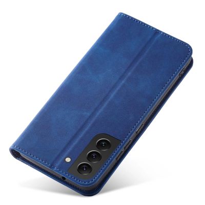 4. Magnet Fancy Case Cover für Samsung Galaxy S22 + (S22 Plus) Tasche Brieftasche Kartenhalter Blau