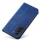 4. Magnet Fancy Case Cover für Samsung Galaxy S22 + (S22 Plus) Tasche Brieftasche Kartenhalter Blau