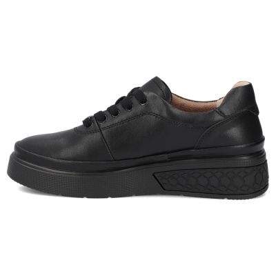 3. Schwarze Damen-Keilschuhe aus Leder, Filippo DP8326