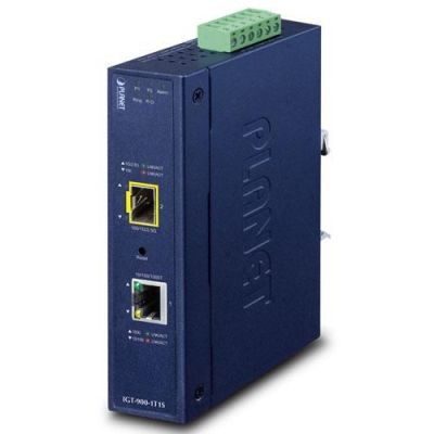PLANET Industrieller 1-Port-Netzwerkkonverter, intern, blau