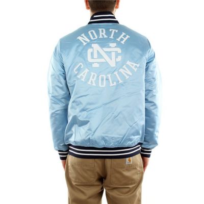 2. Mitchell & Ness NCAA Schwere Satinjacke der University of North Carolina OJBF3413-UNCYYPPPLTBL