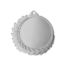 Allgemeine silberfarbene Medaille mit Platz für ein 50-mm-Emblem – Stahlmedaille