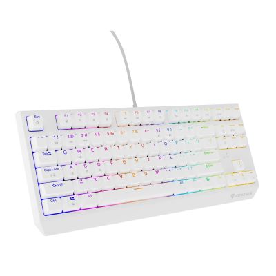 16. GENESIS Thor 230 TKL Gaming-Tastatur, USB, QWERTY, US-Englisch, Weiß