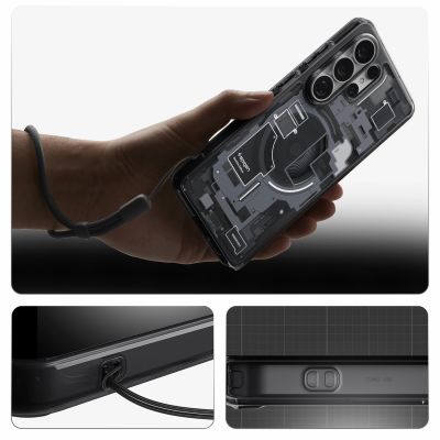 20. Spigen Ultra Hybrid Mag MagSafe Hülle für Samsung Galaxy S26 Ultra Zero One – Transparent Schwarz