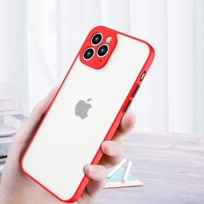 11. Milky Case Flexible, durchscheinende Silikonhülle für Samsung Galaxy S21 Ultra 5G Rot