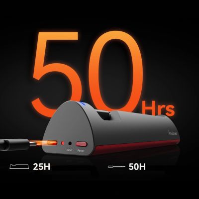 2. Meatmeet Pro intelligentes Küchenthermometer mit Bluetooth/WLAN-App, geeignet für Grill, Backofen und Smoker – Schwarz