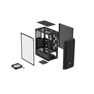 22. FURY COMPUTERGEHÄUSE FURY SHOBO RGB MIDI TOWER MIT FENSTER SCHWARZ