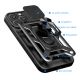 9. Hybrid Armor Camshield Panzerhülle für iPhone 16 Pro Max mit Kameraabdeckung und Ständer – Schwarz