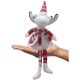 10. Dekoratives Weihnachts-Rentier, rot-kariert, 35+20 cm