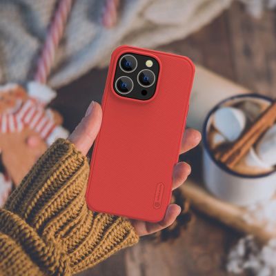 17. Nillkin Super Frosted Shield Pro Hülle für iPhone 14 Pro Max Rückseite blau