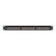 16. LANBERG Patchpanel, 24 Ports, 1 HE, 19" CAT.6A FTP, Schwarz, PPSA-1024-B