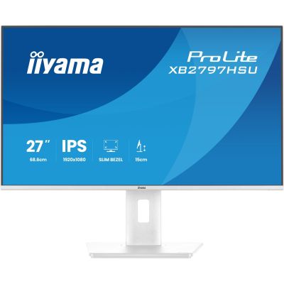 3. iiyama ProLite XB2797HSU-W1 Computermonitor 68,6 cm (27") 1920 x 1080 px Full HD LED Weiß