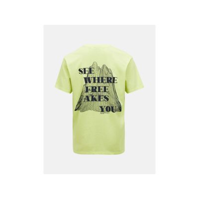 3. PEAK PERFORMANCE Explore Grafik-T-Shirt Herren Gelb