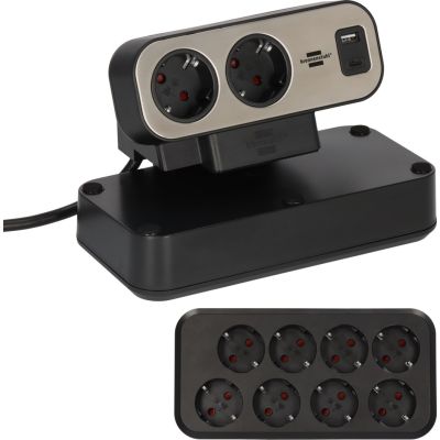 Brennenstuhl Duplex Tischsteckdose 1x USB A & C, 10x Schuko