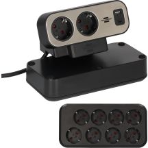 Brennenstuhl Duplex Tischsteckdose 1x USB A & C, 10x Schuko