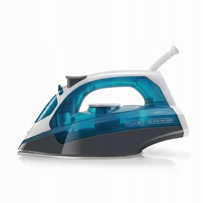 Black+Decker BXIR2200E Dampfbügeleisen (2200W; Weiß und Blau)