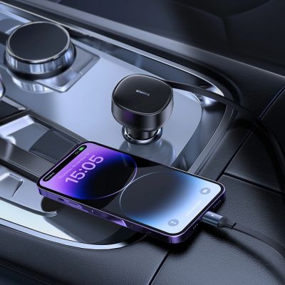 10. Baseus Enjoyment Pro 55W USB-A Kfz-Ladegerät mit einziehbarem Lightning Kabel – Schwarz