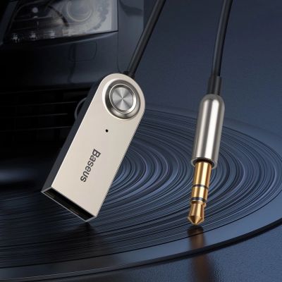 10. Baseus BA01 Bluetooth 5.0 Audioempfängerkabel AUX-Klinke Audioadapter schwarz (CABA01-01)