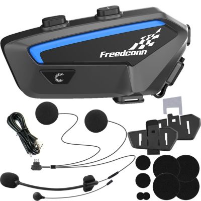7. FreedConn FX Schwarze Motorrad-Intercom