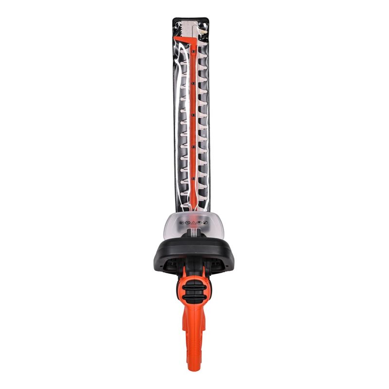 10. Black & Decker Black + Decker Elektro-Heckenschere (500W, 50 cm Schwertlänge, 22 mm Schnittstärke, Bügel-Zweithandgriff und transparentem Handschutz, für mittlere bis große Hecken)