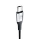6. 3mk AUX-Miniklinkenkabel (3,5 mm) / USB-C-Kabel – silber