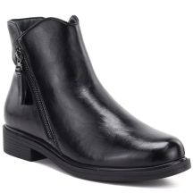 Damen-Lederstiefeletten, gefüttert, schwarz Potocki JE19485ac