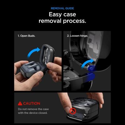 10. Spigen Ultra Hybrid Zero One Hülle für Samsung Galaxy Buds 4 / 4 Pro – Schwarz
