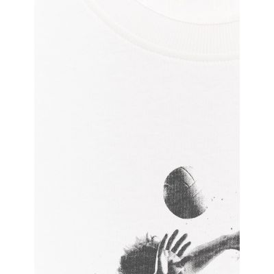 8. Herren-T-Shirt mit Volleyball-Print, Größe 4F 4FRAW25TTSHM3318-10S