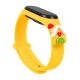 Strap Xmas für Xiaomi Mi Band 3 / 4 Weihnachts-Silikonarmband mit Haus - Gelb