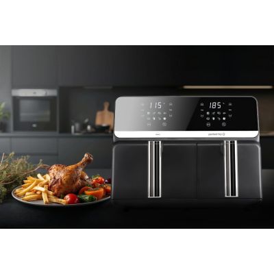 8. ELDOM FETTFREIE FRITTEUSE FR200 9 L, 2200 W, ZWEI UNABHÄNGIGE SCHUBLADEN, 8 PROGRAMME, LED-ANZEIGE, TEMPERATUR 80 °C–200 °C